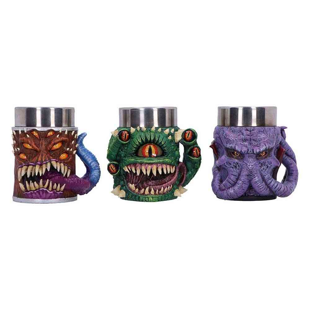 Nemesis Now Dungeons & Dragons - Mini Monster Tiny Tankards (Set of 3) Tankard - Multicolours
